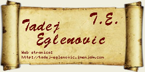 Tadej Eglenović vizit kartica